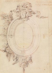 Diseño para un marco ovalado sobre el tema de Venus victoriosa